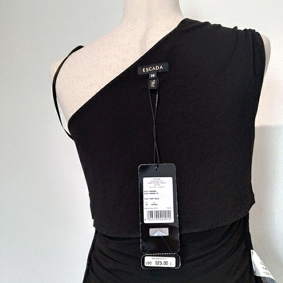 🎁ESCADA NWT One Shoulder w/ Front Criss-Cross Loose Bandaged Top ~RARE~ - Picture 11 of 16